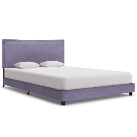 vidaXL Estructura de cama de tela gris claro 140x200 cm