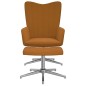 vidaXL Silla de relajación con reposapiés terciopelo marrón vidaXL Silla de relajación con reposapiés terciopelo marrón