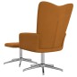 vidaXL Silla de relajación con reposapiés terciopelo marrón vidaXL Silla de relajación con reposapiés terciopelo marrón