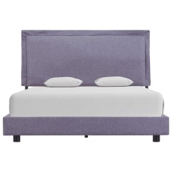 vidaXL Estructura de cama de tela gris claro 140x200 cm