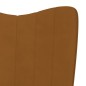 vidaXL Silla de relajación con reposapiés terciopelo marrón vidaXL Silla de relajación con reposapiés terciopelo marrón