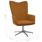 vidaXL Silla de relajación con reposapiés terciopelo marrón vidaXL Silla de relajación con reposapiés terciopelo marrón