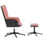 vidaXL Silla de relajación con reposapiés terciopelo y PVC rosa vidaXL Silla de relajación con reposapiés terciopelo y PVC rosa