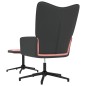 vidaXL Silla de relajación con reposapiés terciopelo y PVC rosa vidaXL Silla de relajación con reposapiés terciopelo y PVC rosa