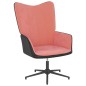 vidaXL Silla de relajación con reposapiés terciopelo y PVC rosa vidaXL Silla de relajación con reposapiés terciopelo y PVC rosa