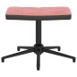 vidaXL Silla de relajación con reposapiés terciopelo y PVC rosa vidaXL Silla de relajación con reposapiés terciopelo y PVC rosa