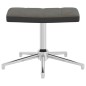 vidaXL Silla de relajación con taburete terciopelo y PVC gris oscuro vidaXL Silla de relajación con taburete terciopelo y PVC gris oscuro