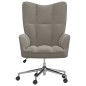 vidaXL Silla de relajación de terciopelo gris claro vidaXL Silla de relajación de terciopelo gris claro