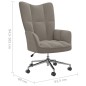 vidaXL Silla de relajación de terciopelo gris claro vidaXL Silla de relajación de terciopelo gris claro