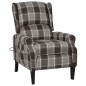 vidaXL Sillón de masaje reclinable de tela marrón vidaXL Sillón de masaje reclinable de tela marrón