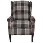 vidaXL Sillón de masaje reclinable de tela marrón vidaXL Sillón de masaje reclinable de tela marrón