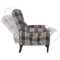 vidaXL Sillón de masaje reclinable de tela marrón vidaXL Sillón de masaje reclinable de tela marrón