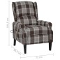 vidaXL Sillón de masaje reclinable de tela marrón vidaXL Sillón de masaje reclinable de tela marrón