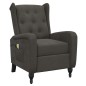 vidaXL Sillón de masaje reclinable de terciopelo gris oscuro vidaXL Sillón de masaje reclinable de terciopelo gris oscuro