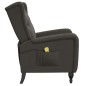 vidaXL Sillón de masaje reclinable de terciopelo gris oscuro vidaXL Sillón de masaje reclinable de terciopelo gris oscuro