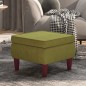 vidaXL Taburete con patas de madera terciopelo verde claro vidaXL Taburete con patas de madera terciopelo verde claro