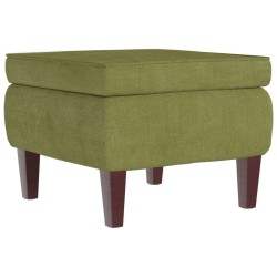 vidaXL Taburete con patas de madera terciopelo verde claro