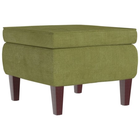 vidaXL Taburete con patas de madera terciopelo verde claro