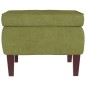 vidaXL Taburete con patas de madera terciopelo verde claro vidaXL Taburete con patas de madera terciopelo verde claro