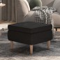 vidaXL Taburete con patas de madera tapizado tejido negro vidaXL Taburete con patas de madera tapizado tejido negro