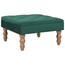 vidaXL Taburete verde oscuro 60x60x36 cm terciopelo