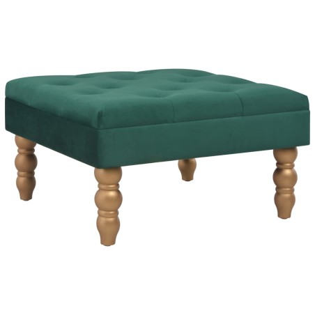 vidaXL Taburete verde oscuro 60x60x36 cm terciopelo