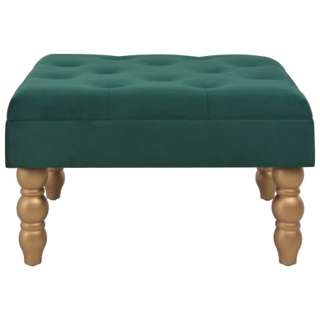 vidaXL Taburete verde oscuro 60x60x36 cm terciopelo