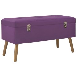 vidaXL Banco con compartimento de terciopelo morado 80 cm
