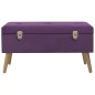 vidaXL Banco con compartimento de terciopelo morado 80 cm vidaXL Banco con compartimento de terciopelo morado 80 cm