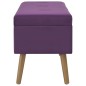 vidaXL Banco con compartimento de terciopelo morado 80 cm vidaXL Banco con compartimento de terciopelo morado 80 cm