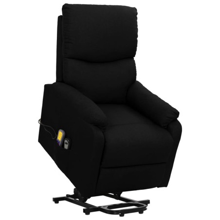 vidaXL Sillón de masaje elevable tela negro