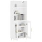 vidaXL Aparador alto madera contrachapada blanco 69,5x34x180 cm vidaXL Aparador alto madera contrachapada blanco 69,5x34x180 cm