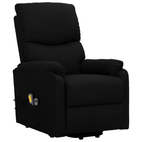 vidaXL Sillón de masaje elevable tela negro