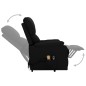 vidaXL Sillón de masaje elevable tela negro vidaXL Sillón de masaje elevable tela negro