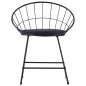 vidaXL Sillas de comedor asientos de cuero sintético 2 uds acero negro vidaXL Sillas de comedor asientos de cuero sintético 2 uds acero negro