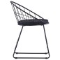 vidaXL Sillas de comedor asientos de cuero sintético 2 uds acero negro vidaXL Sillas de comedor asientos de cuero sintético 2 uds acero negro