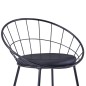 vidaXL Sillas de comedor asientos de cuero sintético 2 uds acero negro vidaXL Sillas de comedor asientos de cuero sintético 2 uds acero negro