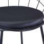 vidaXL Sillas de comedor asientos de cuero sintético 2 uds acero negro vidaXL Sillas de comedor asientos de cuero sintético 2 uds acero negro