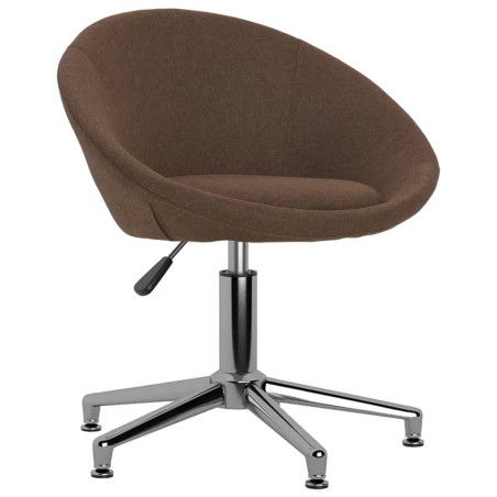vidaXL Sillas de comedor giratorias 2 unidades tela marrón