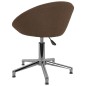 vidaXL Sillas de comedor giratorias 2 unidades tela marrón vidaXL Sillas de comedor giratorias 2 unidades tela marrón