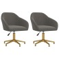 vidaXL Sillas de comedor giratorias 2 unidades terciopelo gris oscuro vidaXL Sillas de comedor giratorias 2 unidades terciopelo gris oscuro