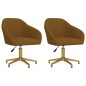 vidaXL Sillas de comedor giratorias 2 unidades terciopelo marrón vidaXL Sillas de comedor giratorias 2 unidades terciopelo marrón