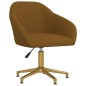 vidaXL Sillas de comedor giratorias 2 unidades terciopelo marrón vidaXL Sillas de comedor giratorias 2 unidades terciopelo marrón