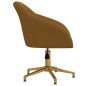 vidaXL Sillas de comedor giratorias 2 unidades terciopelo marrón vidaXL Sillas de comedor giratorias 2 unidades terciopelo marrón