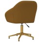 vidaXL Sillas de comedor giratorias 2 unidades terciopelo marrón vidaXL Sillas de comedor giratorias 2 unidades terciopelo marrón
