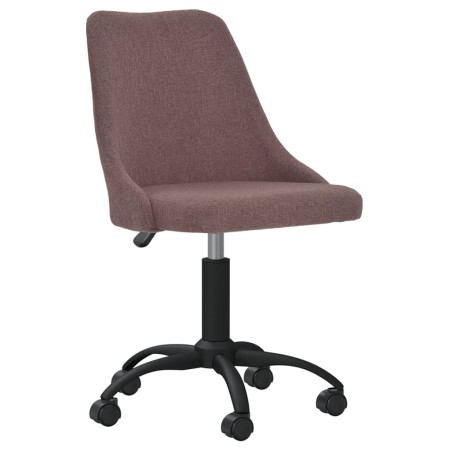vidaXL Sillas de comedor giratorias 2 unidades tela marrón