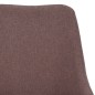 vidaXL Sillas de comedor giratorias 2 unidades tela marrón vidaXL Sillas de comedor giratorias 2 unidades tela marrón