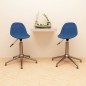 vidaXL Sillas de comedor giratorias 2 unidades tela azul
