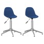 vidaXL Sillas de comedor giratorias 2 unidades tela azul