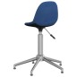 vidaXL Sillas de comedor giratorias 2 unidades tela azul